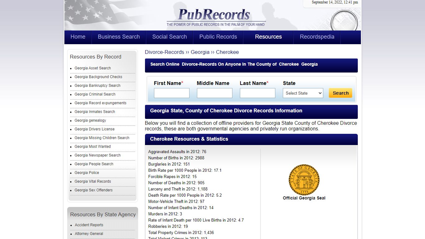 Cherokee County, Georgia Divorce Records